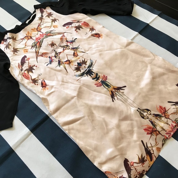 TWELFTH CYNTHIA VINCENT Bird Silk Cocktail Dress - Picture 1 of 8